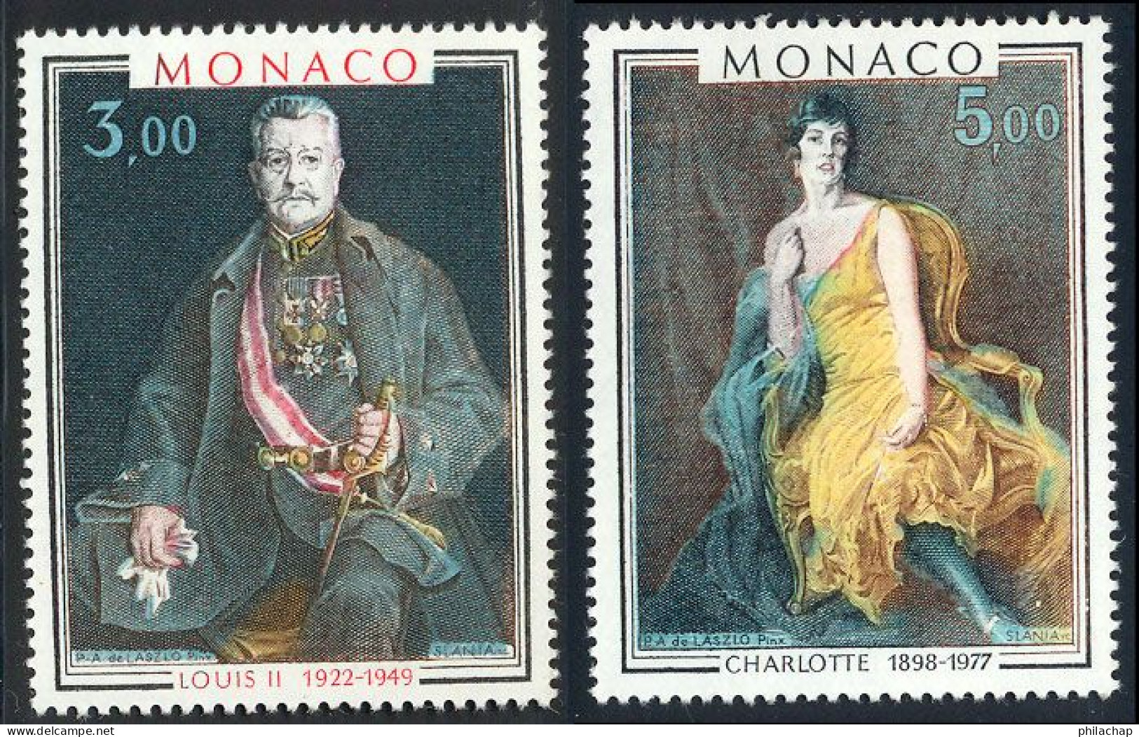 Monaco 1981 Yvert 1286 / 1287 ** TB Coin De Feuille - Nuovi