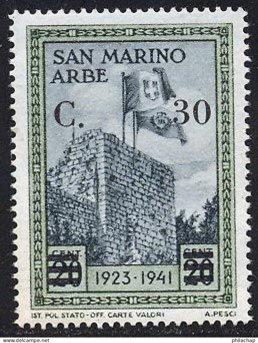 Saint-Marin 1943 Yvert 222 ** TB - Ongebruikt