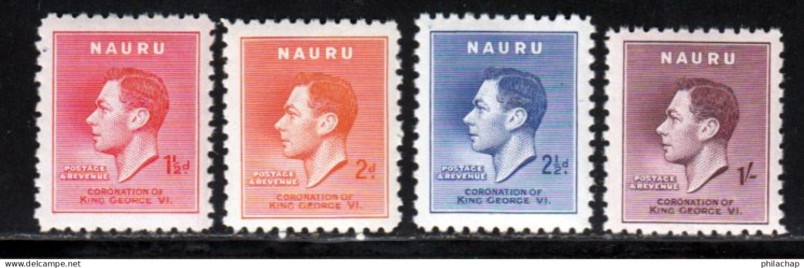 Nauru 1937 Yvert 33 / 36 ** TB Bord De Feuille - Nauru