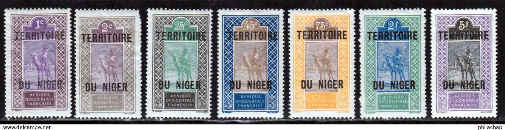 Niger 1921 Yvert 1 - 2 - 8 - 12 -14 - 16 - 17 * B Charniere(s) - Neufs