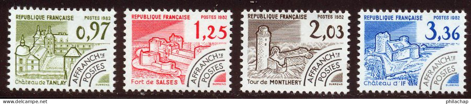 France Preo 1982 Yvert 174 / 177 ** TB Coin De Feuille - 1964-1988