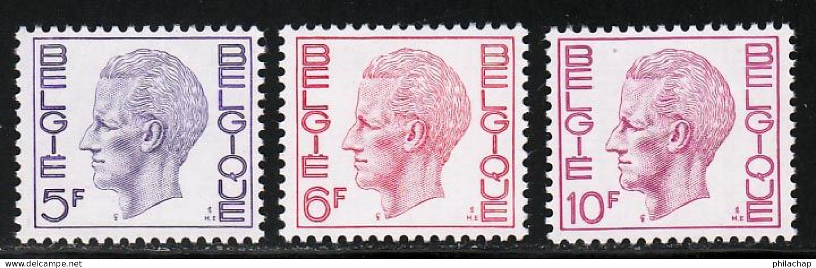 Belgique 1971 Yvert 1581Db - 1581Ea - 1584a ** TB Polyvalent Bord De Feuille - Neufs