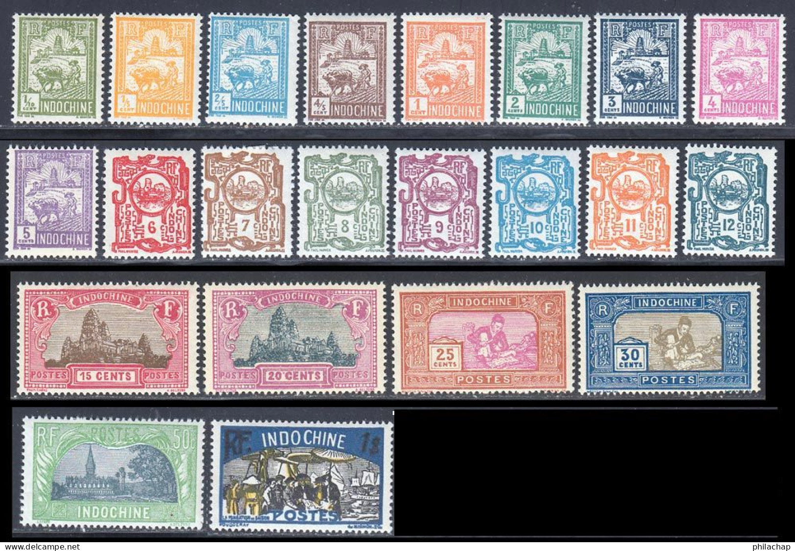 Indochine 1927 Yvert 123 / 142 - 144 - 145  * TB Charniere(s) - Ongebruikt