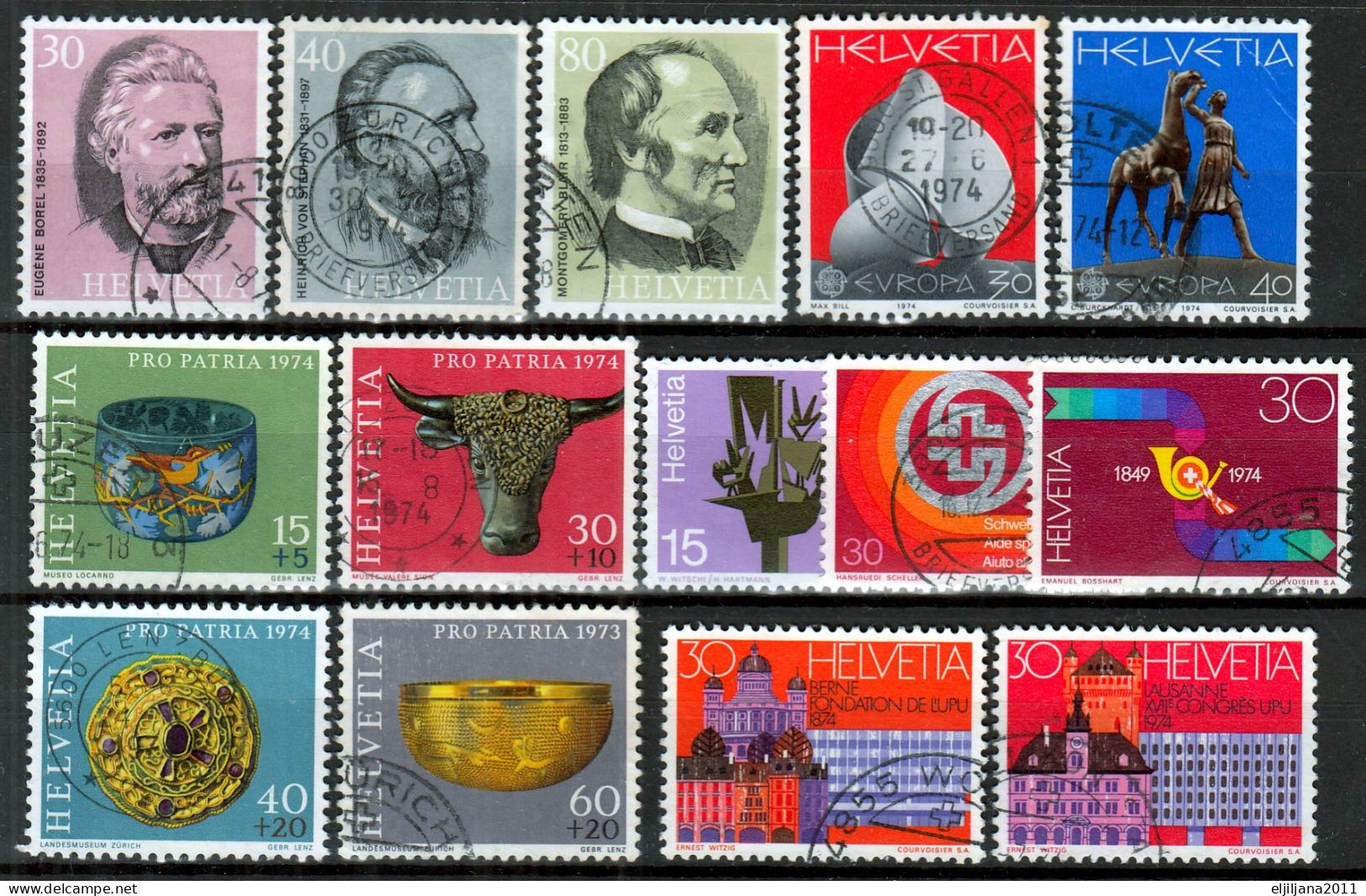 Switzerland / Helvetia / Schweiz / Suisse 1973 - 1974 ⁕ Nice Collection / Lot Of 27 Used Stamps - See All Scan - Oblitérés