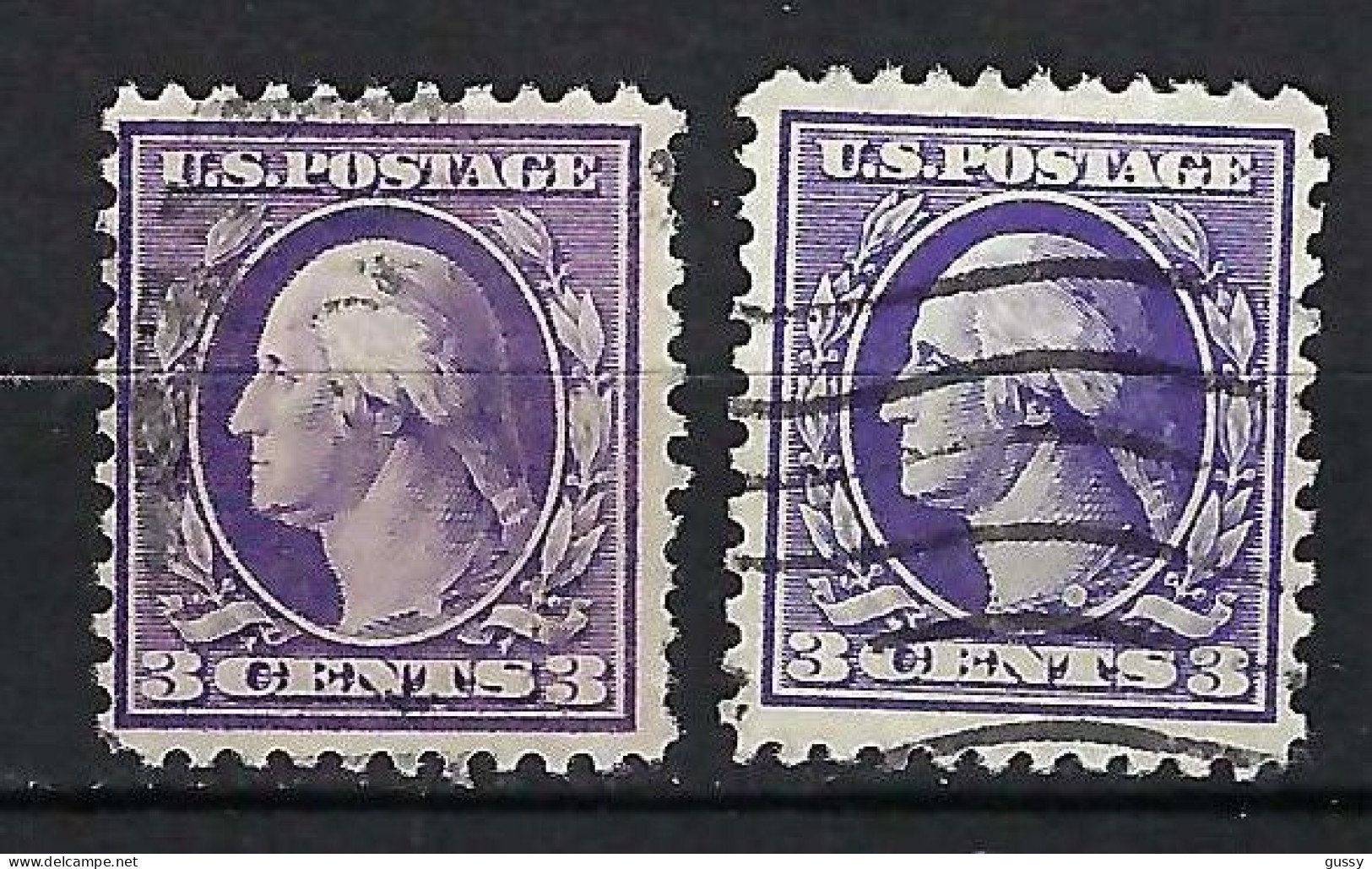 ETATS UNIS Ca.1908-09: Lot D'obl., 2 Nuances - Used Stamps