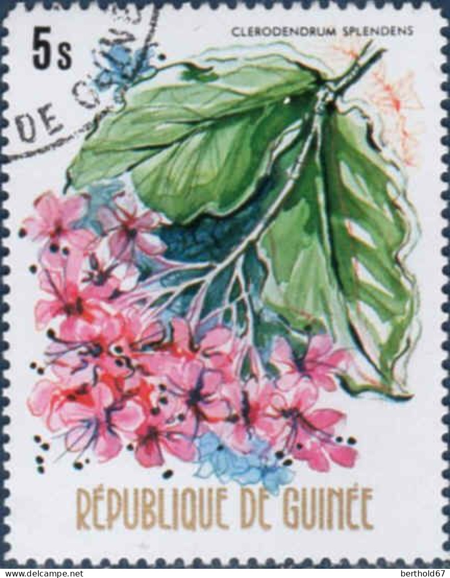 Guinée (Rep) Poste Obl Yv: 520/528 Fleurs de Guinée (Beau cachet rond)