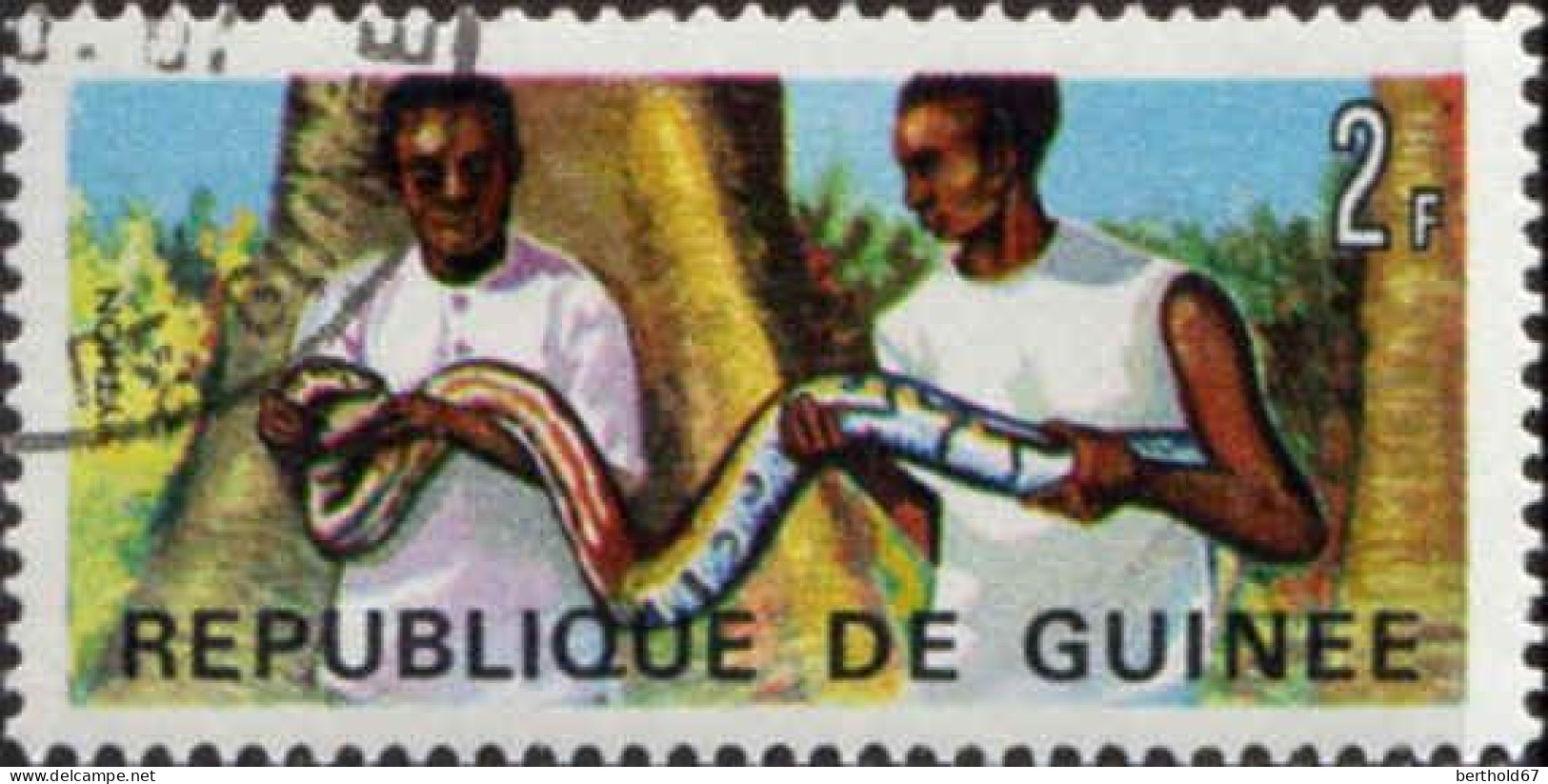 Guinée (Rep) Poste Obl Yv: 316/325 Institut De Recherches & De Biologie De Guinée Serpents (TB Cachet Rond) - Guinea (1958-...)