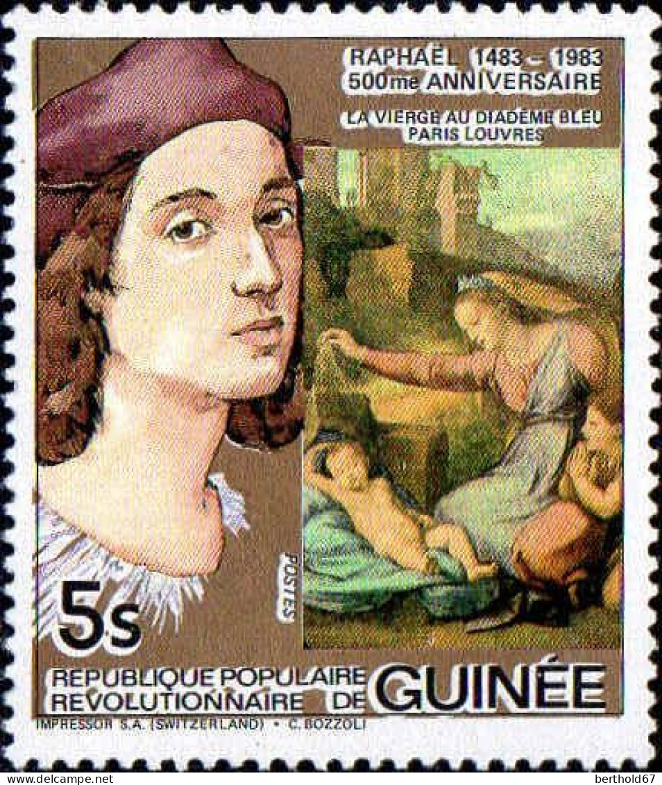 Guinée (Rep) Poste N** Yv: 732/735 Peintres Célèbres - Guinea (1958-...)