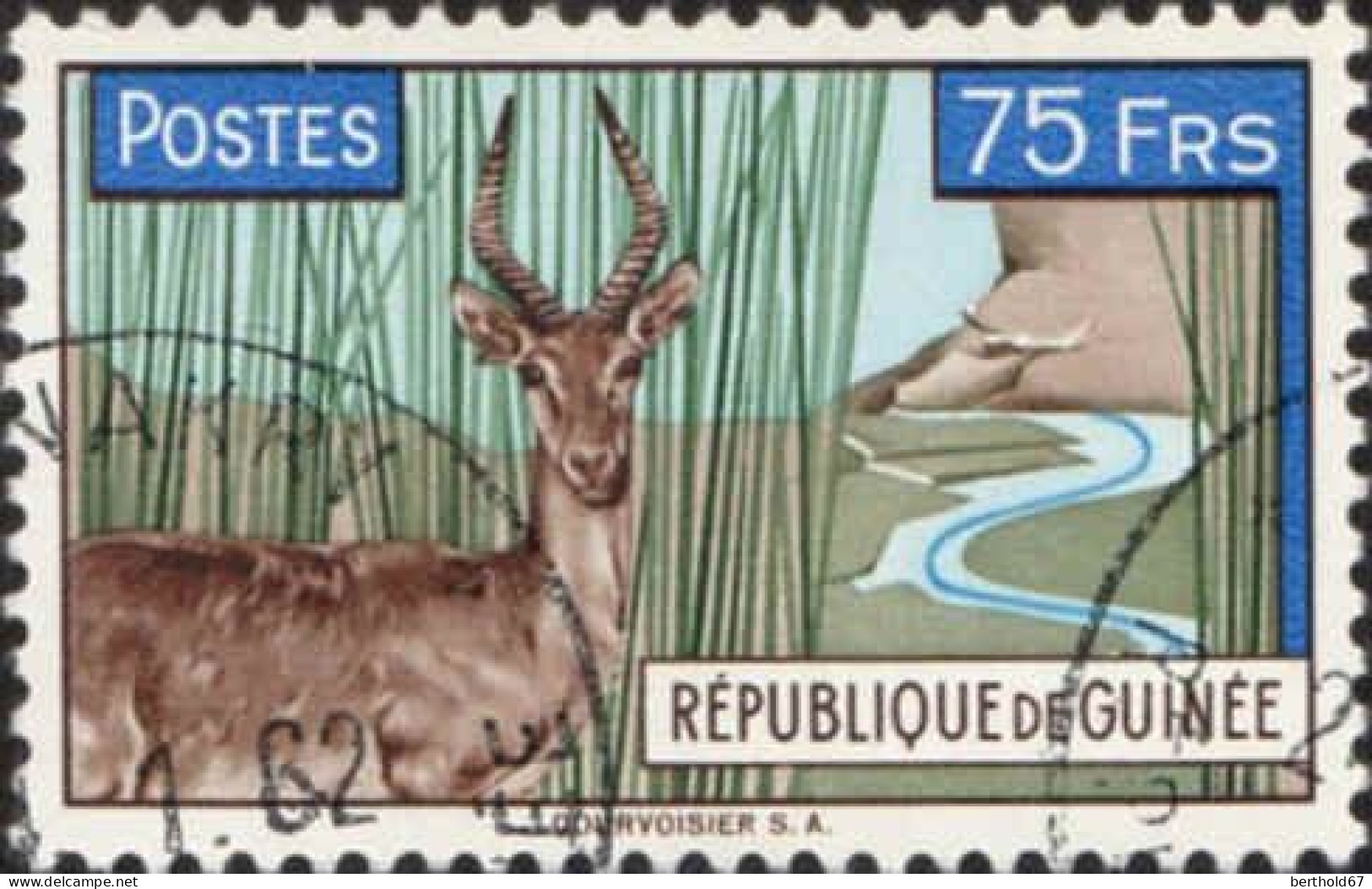 Guinée (Rep) Poste Obl Yv:  54/59 Antilope (TB Cachet Rond) - Guinea (1958-...)