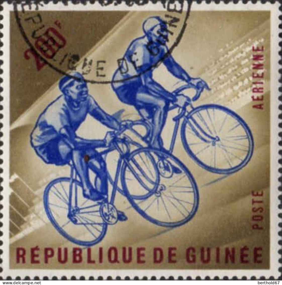 Guinée (Rep) Avion Obl Yv: 29/31 Sports (Beau Cachet Rond) - Guinée (1958-...)