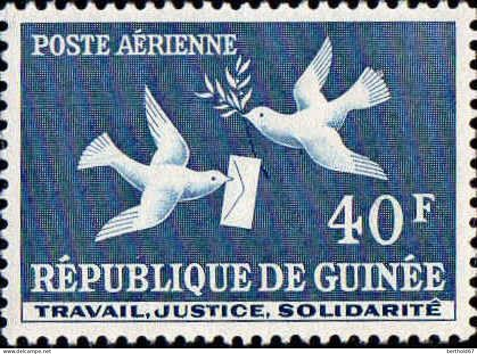 Guinée (Rep) Avion N** Yv:  4/8 Travail Justice Solidarité - Guinée (1958-...)