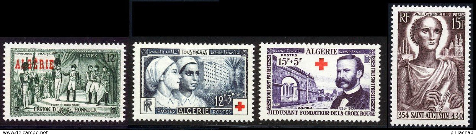 Algerie 1954 Yvert 315 / 318 ** TB - Ungebraucht