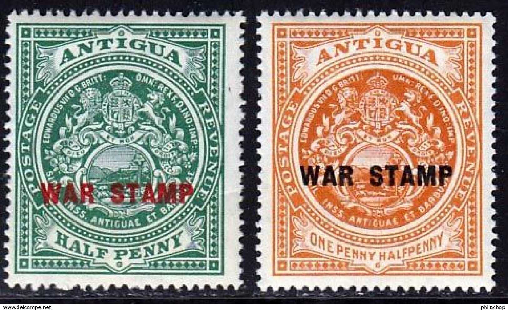 Antigua 1916 Yvert 39 / 40 ** TB Bord De Feuille - 1858-1960 Crown Colony