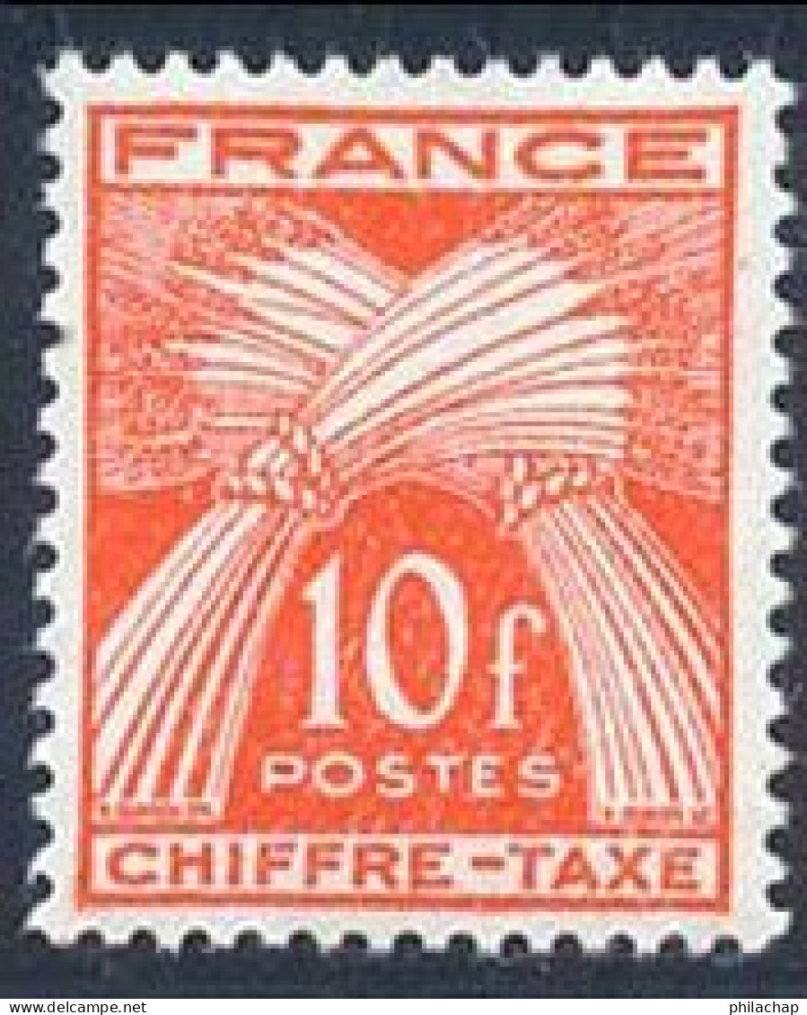 France Taxe 1943 Yvert 76 ** TB Bord De Feuille - 1859-1959 Postfris