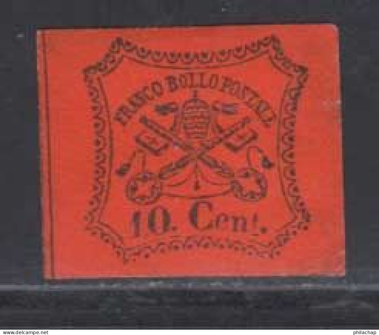 Etats Pontificaux 1867 Yvert 15a (*) B Neuf Sans Gomme - Papal States