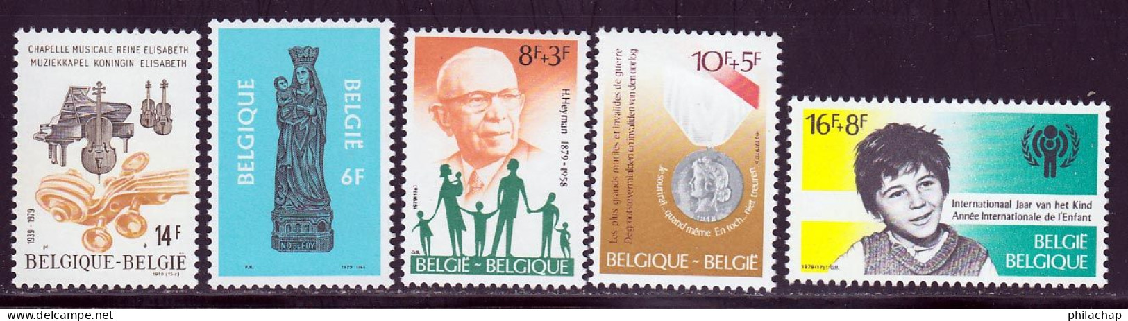 Belgique 1979 Yvert 1958 / 1962 ** TB - Unused Stamps