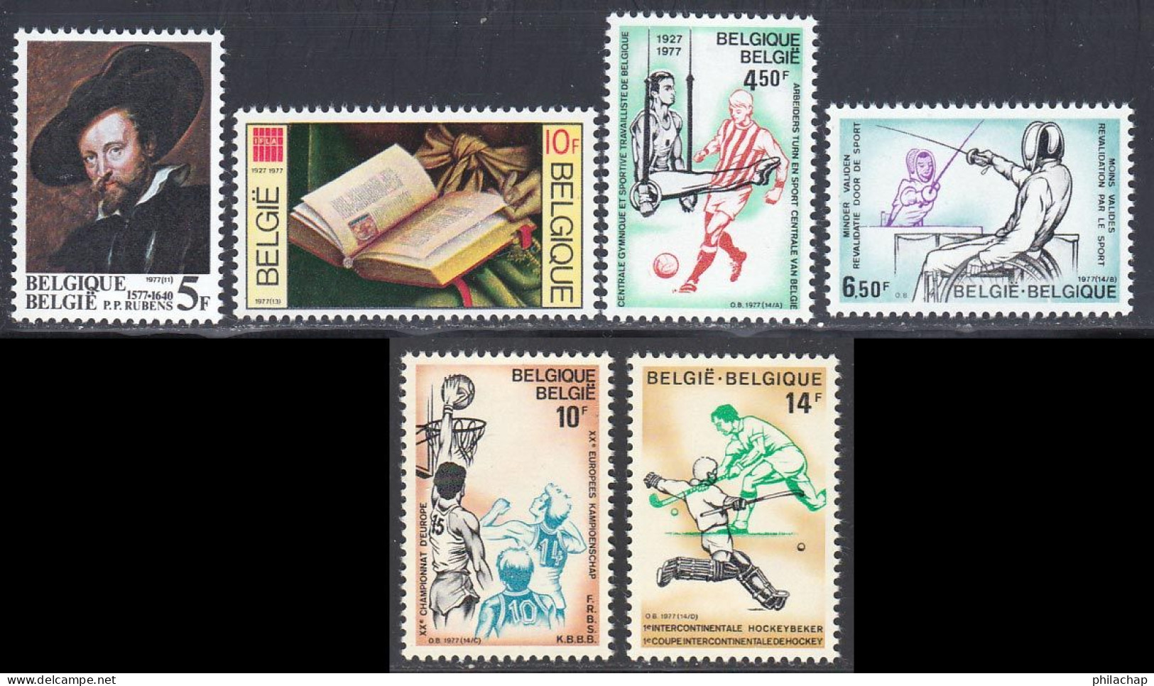 Belgique 1977 Yvert 1855 - 1857 / 1861 ** TB - Unused Stamps