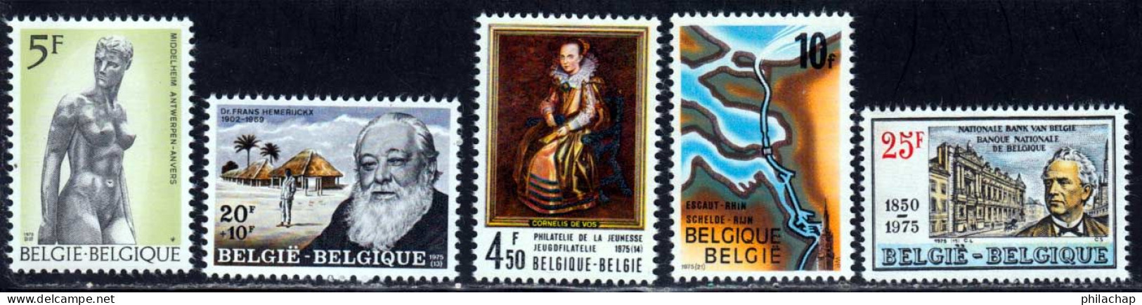 Belgique 1975 Yvert 1772 / 1776 ** TB - Unused Stamps