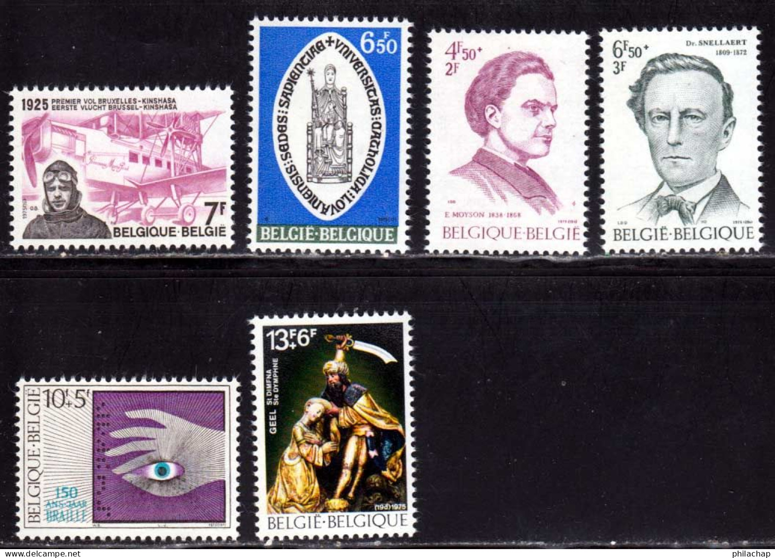 Belgique 1975 Yvert 1777 - 1778 - 1780 / 1783 ** TB - Unused Stamps