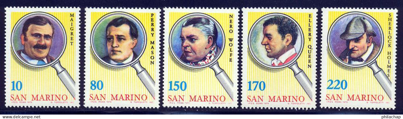 Saint-Marin 1979 Yvert 975 / 979 ** TB Bord De Feuille - Unused Stamps