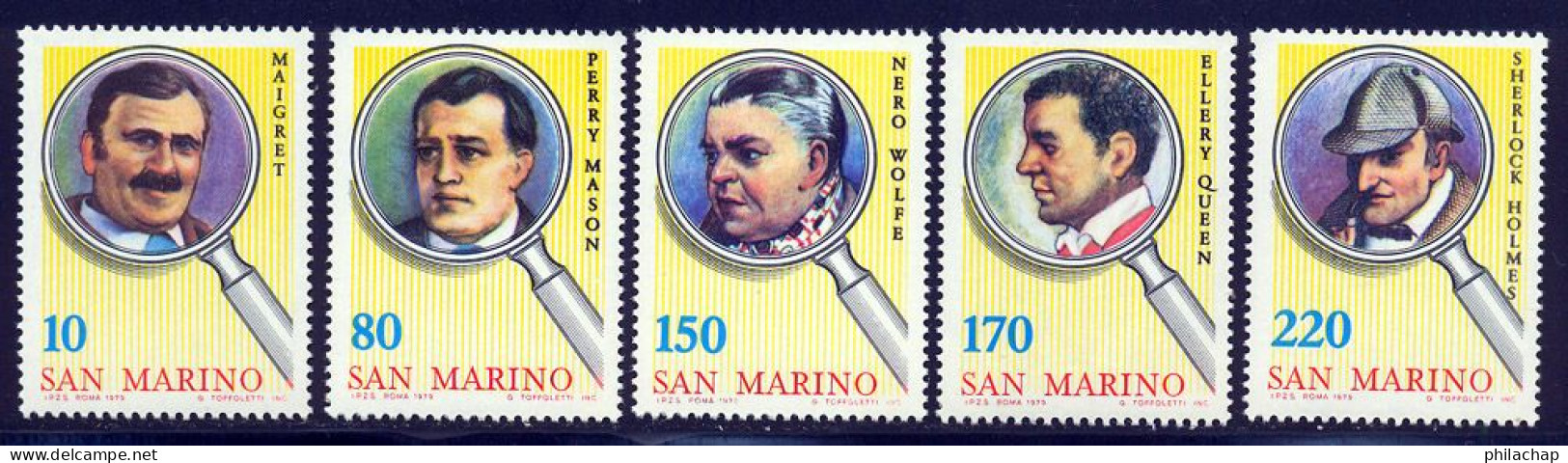 Saint-Marin 1979 Yvert 975 / 979 ** TB Bord De Feuille - Nuevos