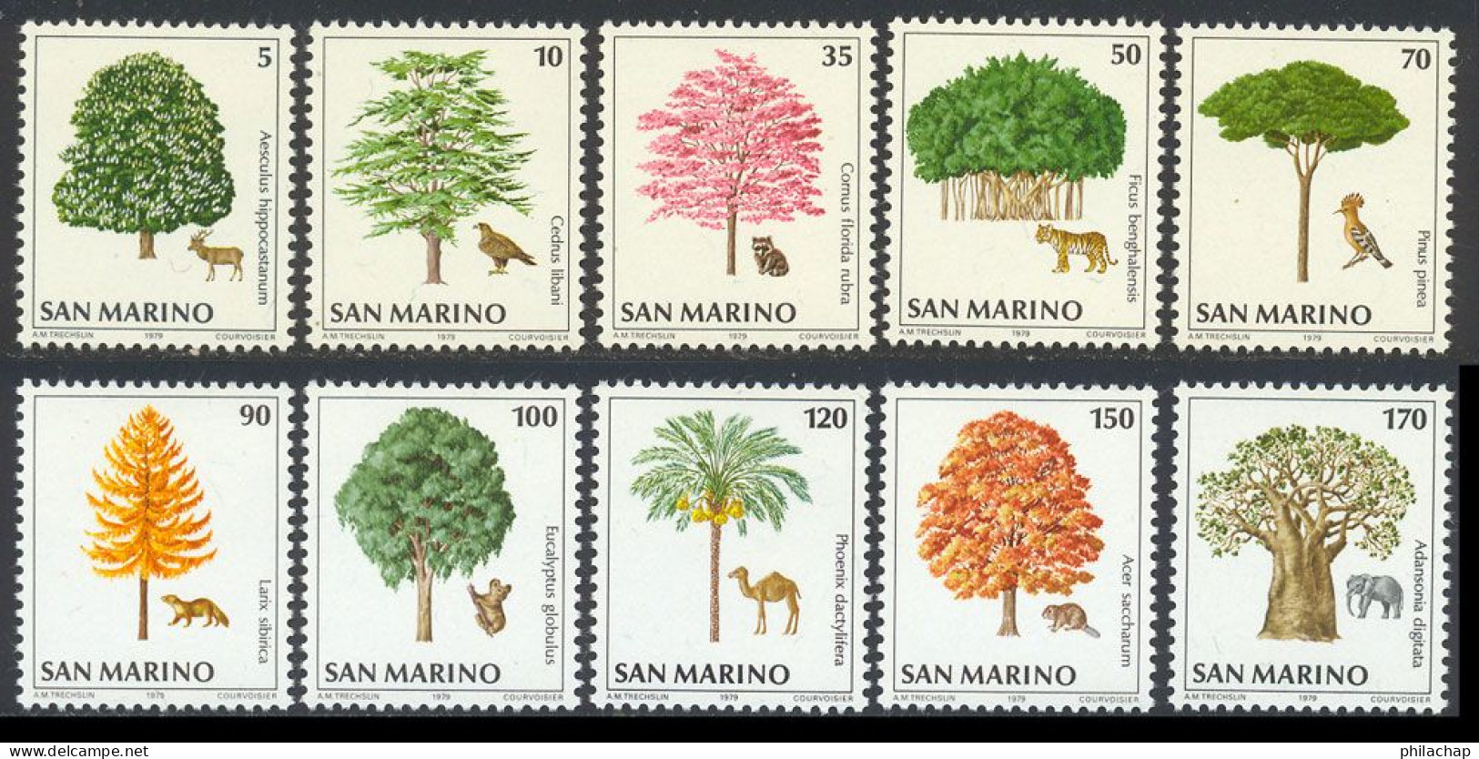 Saint-Marin 1979 Yvert 987 / 996 ** TB Bord De Feuille - Unused Stamps