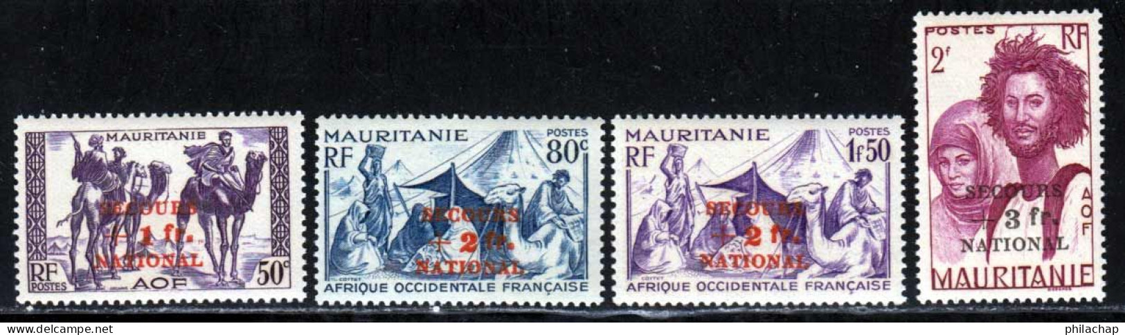 Mauritanie 1941 Yvert 119 / 122 ** TB - Neufs