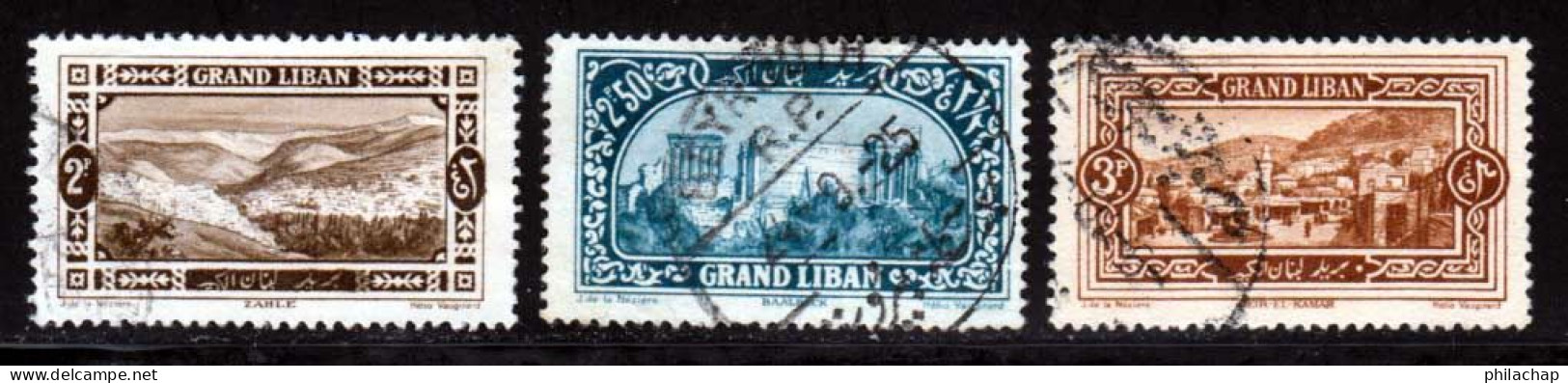 Grand Liban 1925 Yvert 57 / 59 (o) B Oblitere(s) - Gebraucht