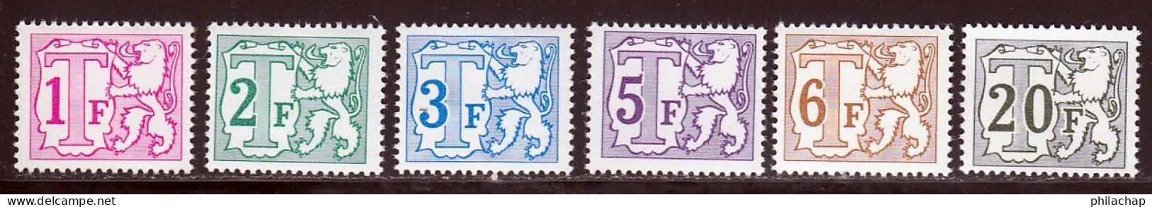 Belgique Taxe 1966 Yvert 66 / 71 ** TB Bord De Feuille - Stamps