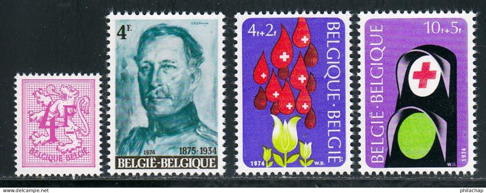 Belgique 1974 Yvert 1696 / 1699 ** TB - Unused Stamps