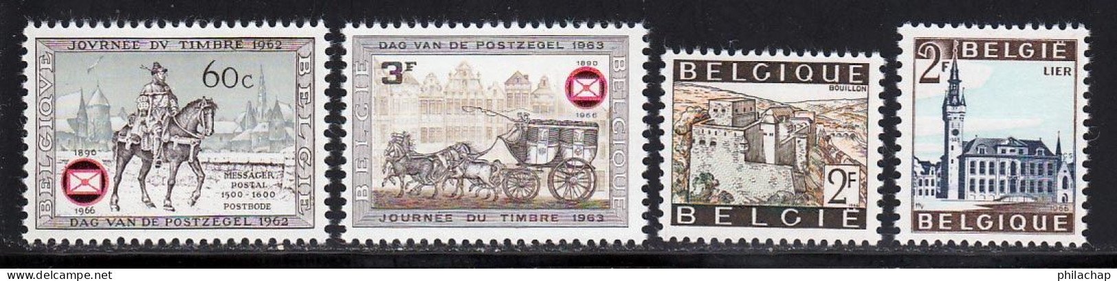 Belgique 1966 Yvert 1395 / 1398 ** TB - Neufs