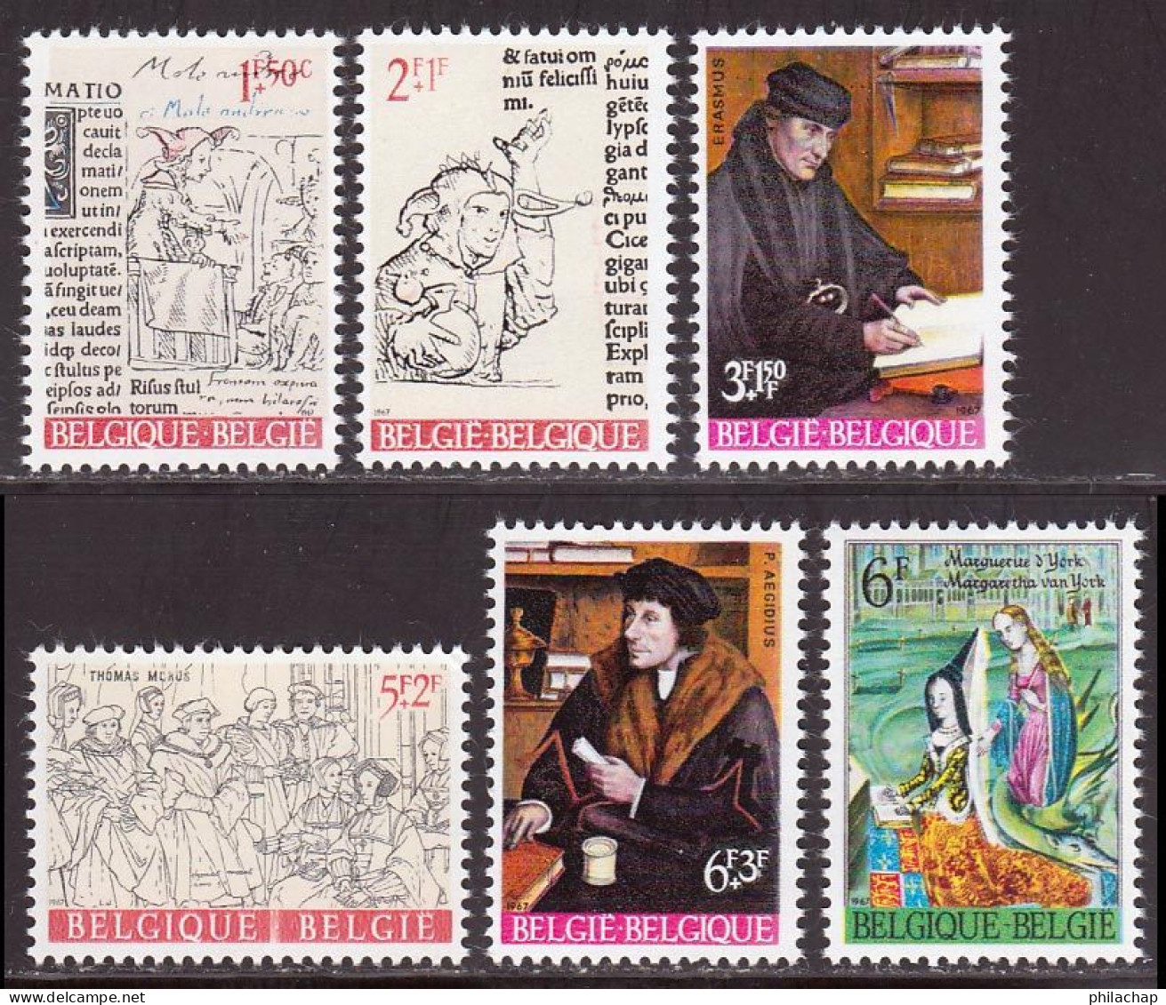 Belgique 1967 Yvert 1427 / 1432 ** TB - Nuevos