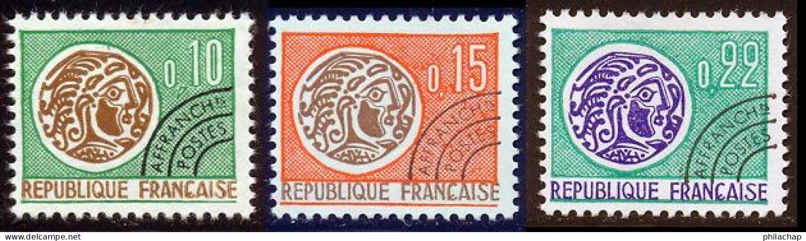 France Preo 1964 Yvert 123 / 125 ** TB Bord De Feuille - 1964-1988