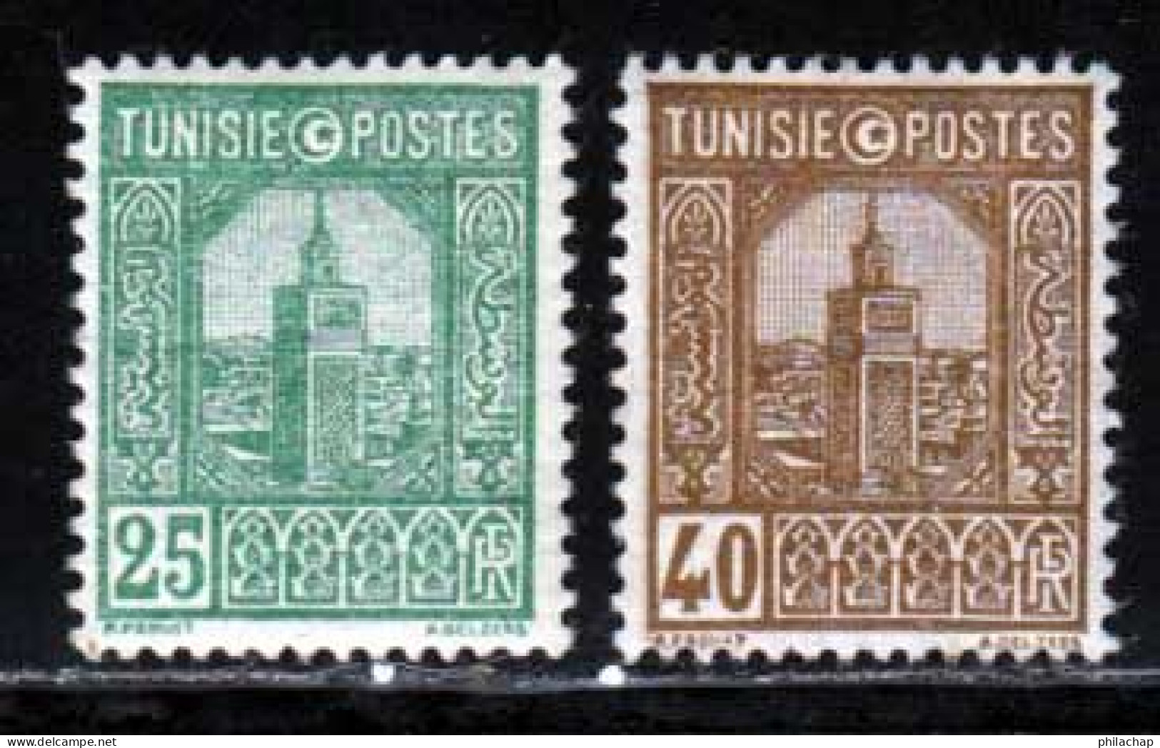 Tunisie 1926 Yvert 127 - 131 * TB Charniere(s) - Neufs