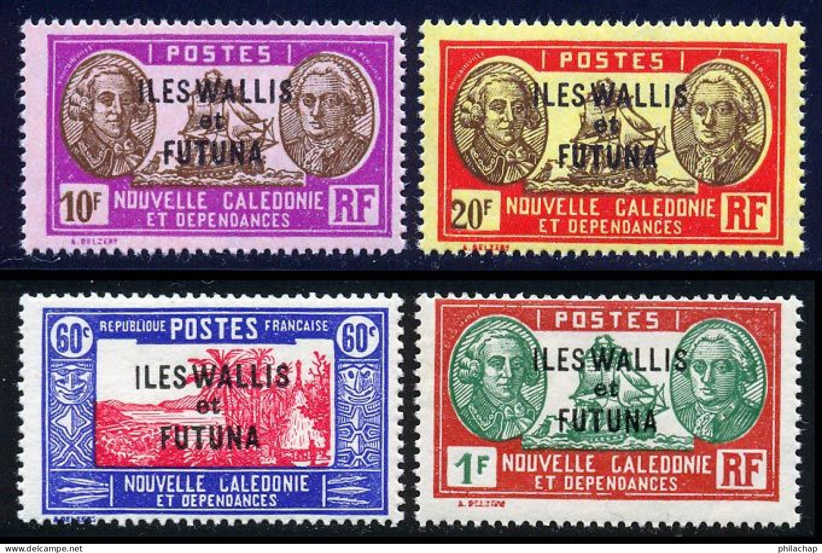 Wallis Et Futuna 1939 Yvert 64 - 65 - 79 - 81 ** TB Bord De Feuille - Unused Stamps