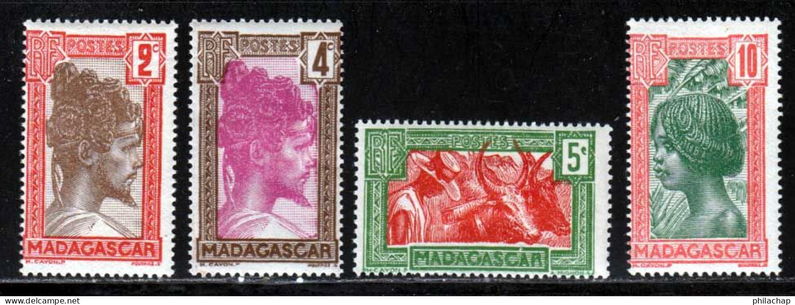 Madagascar 1930 Yvert 162 / 165 * TB Charniere(s) - Neufs