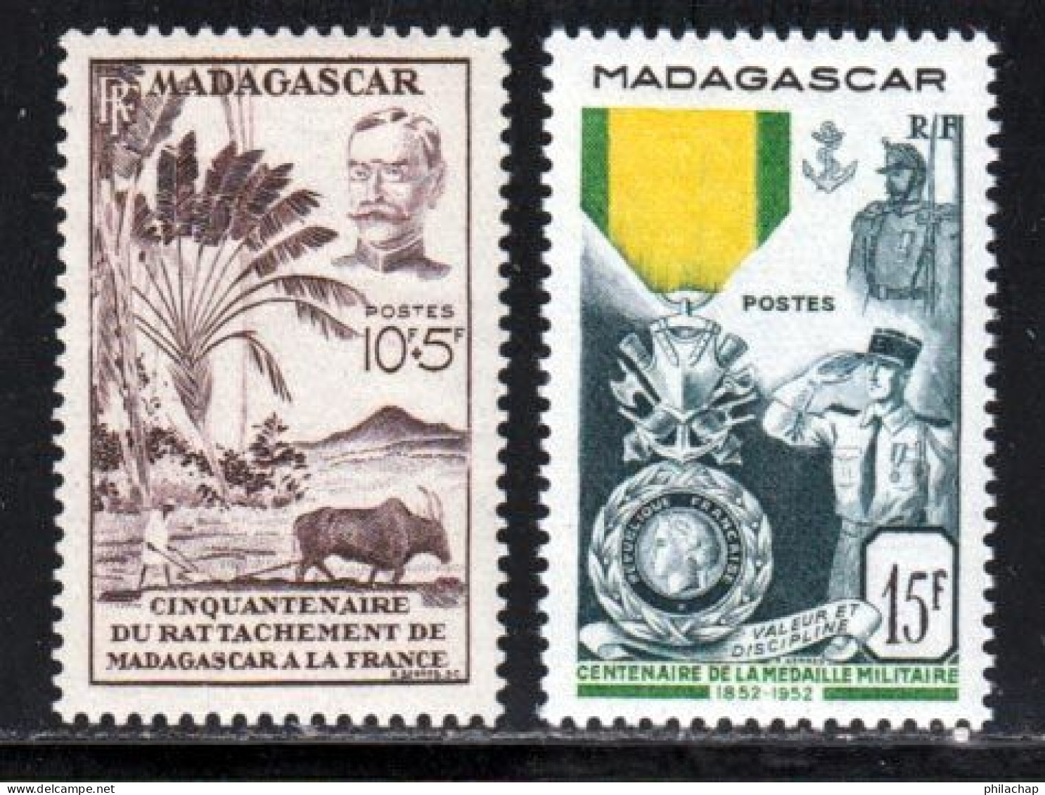 Madagascar 1952 Yvert 319 - 321 ** TB Bord De Feuille - Ungebraucht