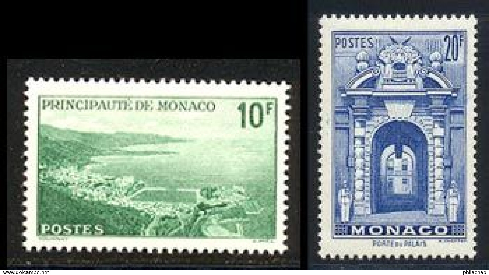 Monaco 1939 Yvert 182 / 183 ** TB Coin De Feuille - Nuevos