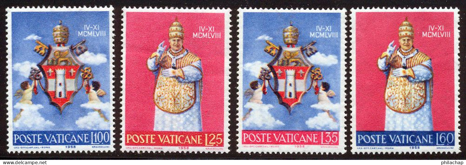 Vatican 1959 Yvert 268 / 271 ** TB Coin De Feuille - Neufs