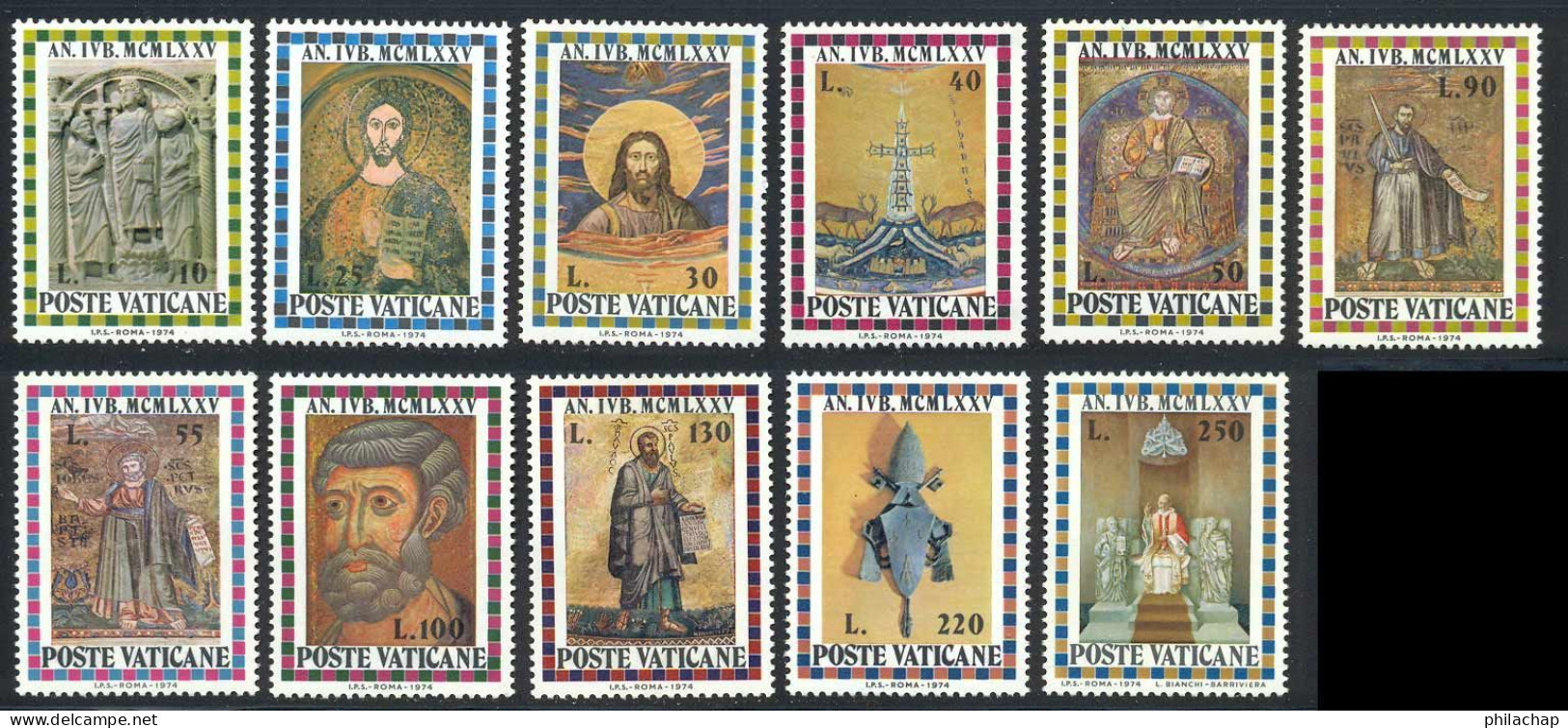 Vatican 1975 Yvert 582 / 592 ** Bord De Feuille - Nuevos