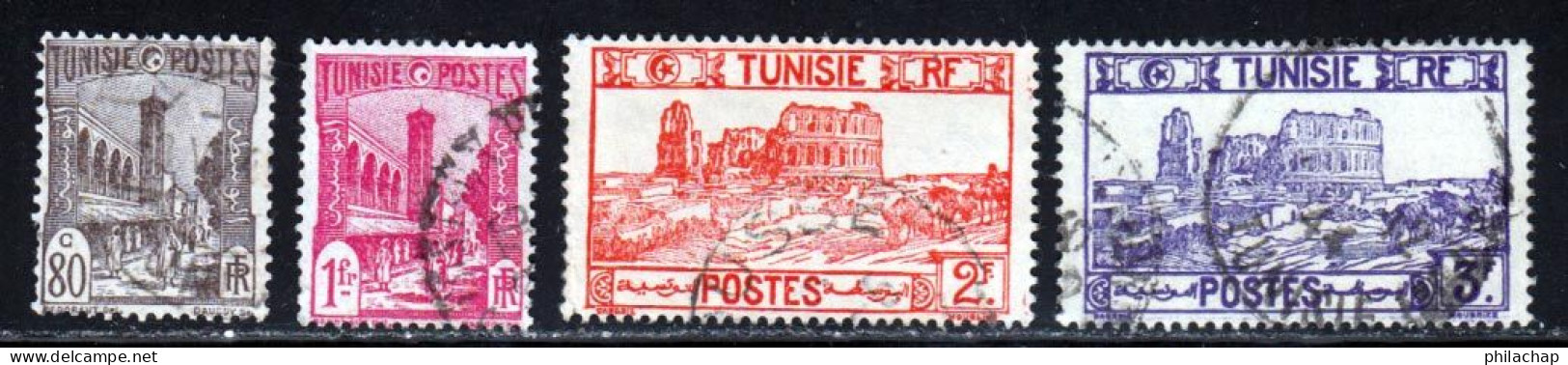 Tunisie 1941 Yvert 210 - 212 - 217 - 220 (o) B Oblitere(s) - Gebraucht