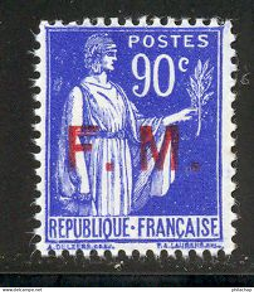 France Franchise 1939 Yvert 9 ** TB - Military Postage Stamps