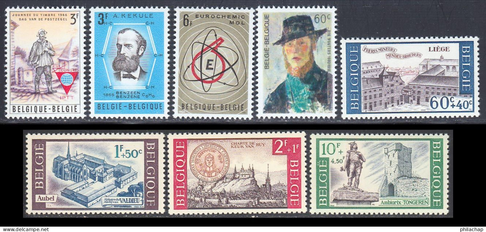 Belgique 1966 Yvert 1381 / 1388 ** TB - Ungebraucht