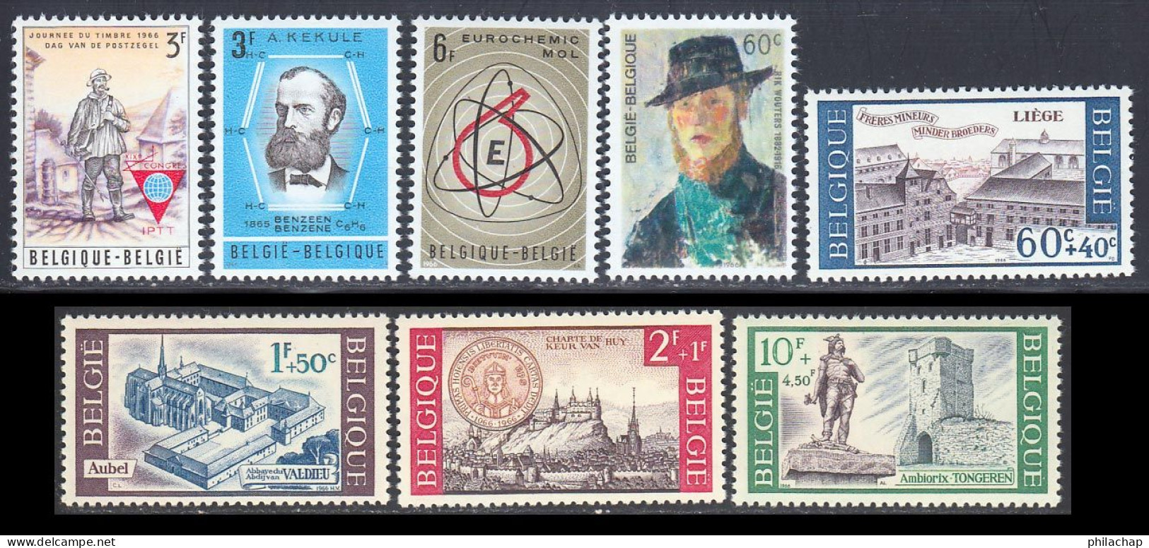 Belgique 1966 Yvert 1381 / 1388 ** TB - Unused Stamps
