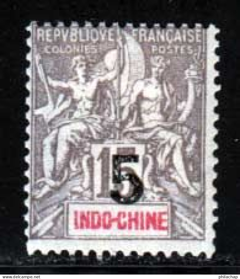 Indochine 1908 Yvert 22 * TB Charniere(s) - Unused Stamps