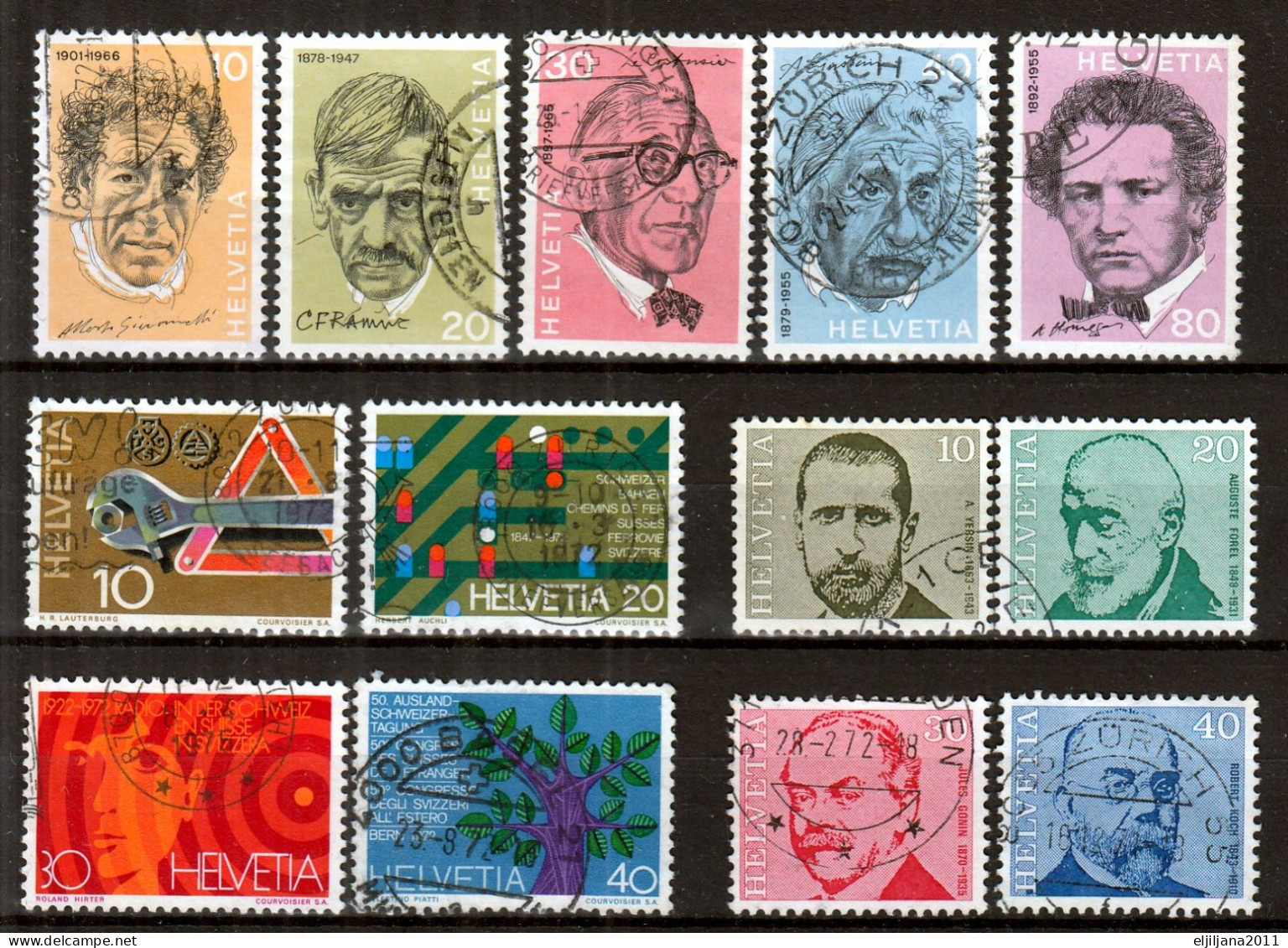 Switzerland / Helvetia / Schweiz / Suisse 1971 - 1972 ⁕ Nice Collection / Lot Of 40 Used Stamps - See All Scan - Oblitérés