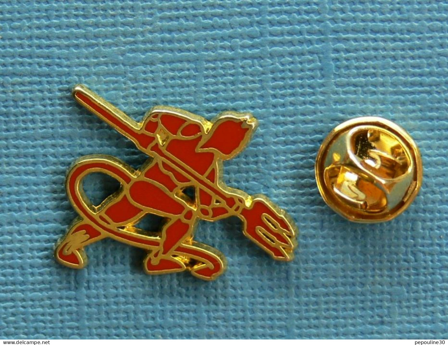 1 PIN'S /  ** EMBLÈME DU 152ème RÉGIMENT D'INFANTERIE / COLMAR " LES DIABLES ROUGE " ** - Armee