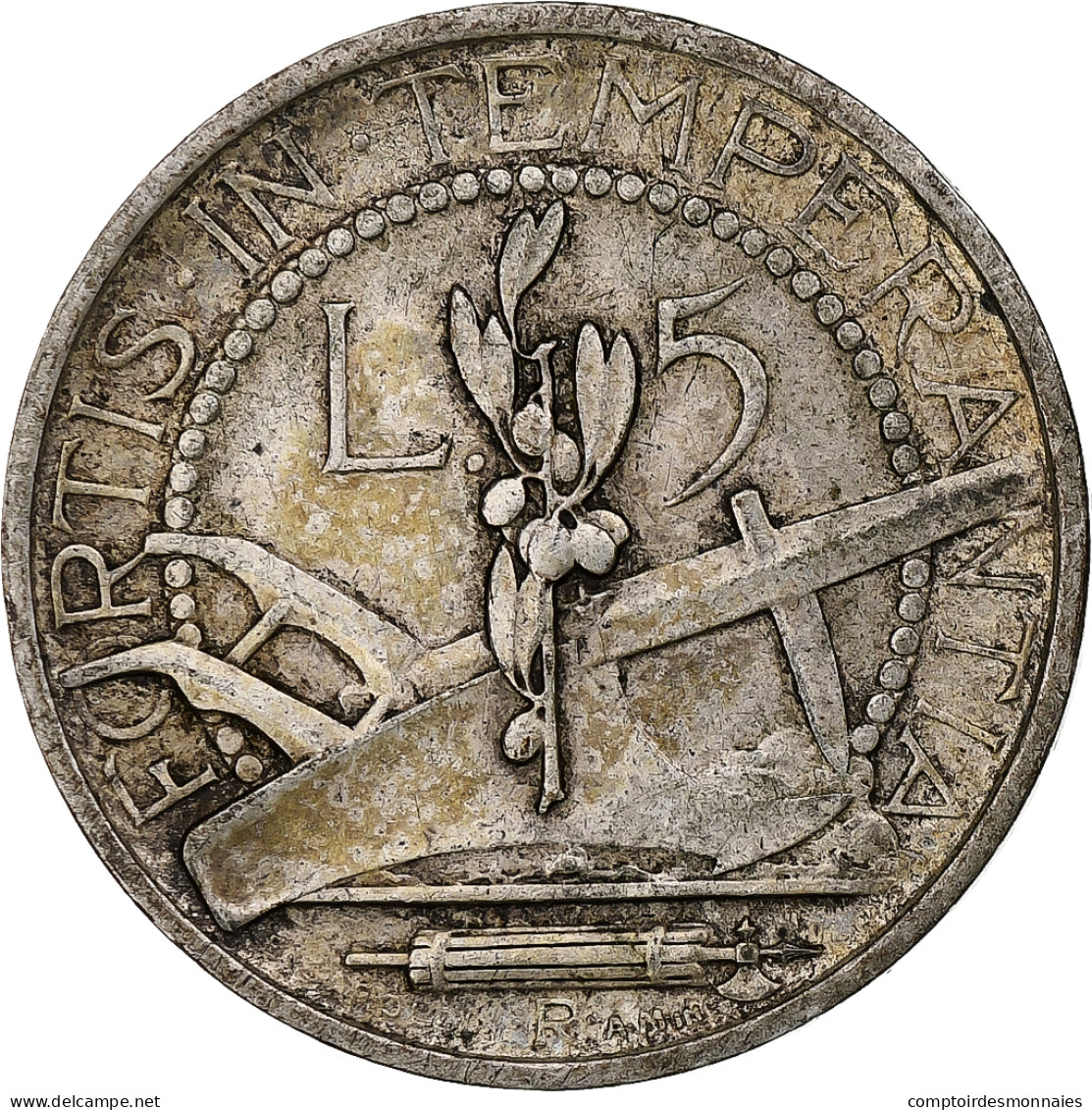 Saint Marin , 5 Lire, 1935, Rome, Argent, TTB+, KM:9 - San Marino