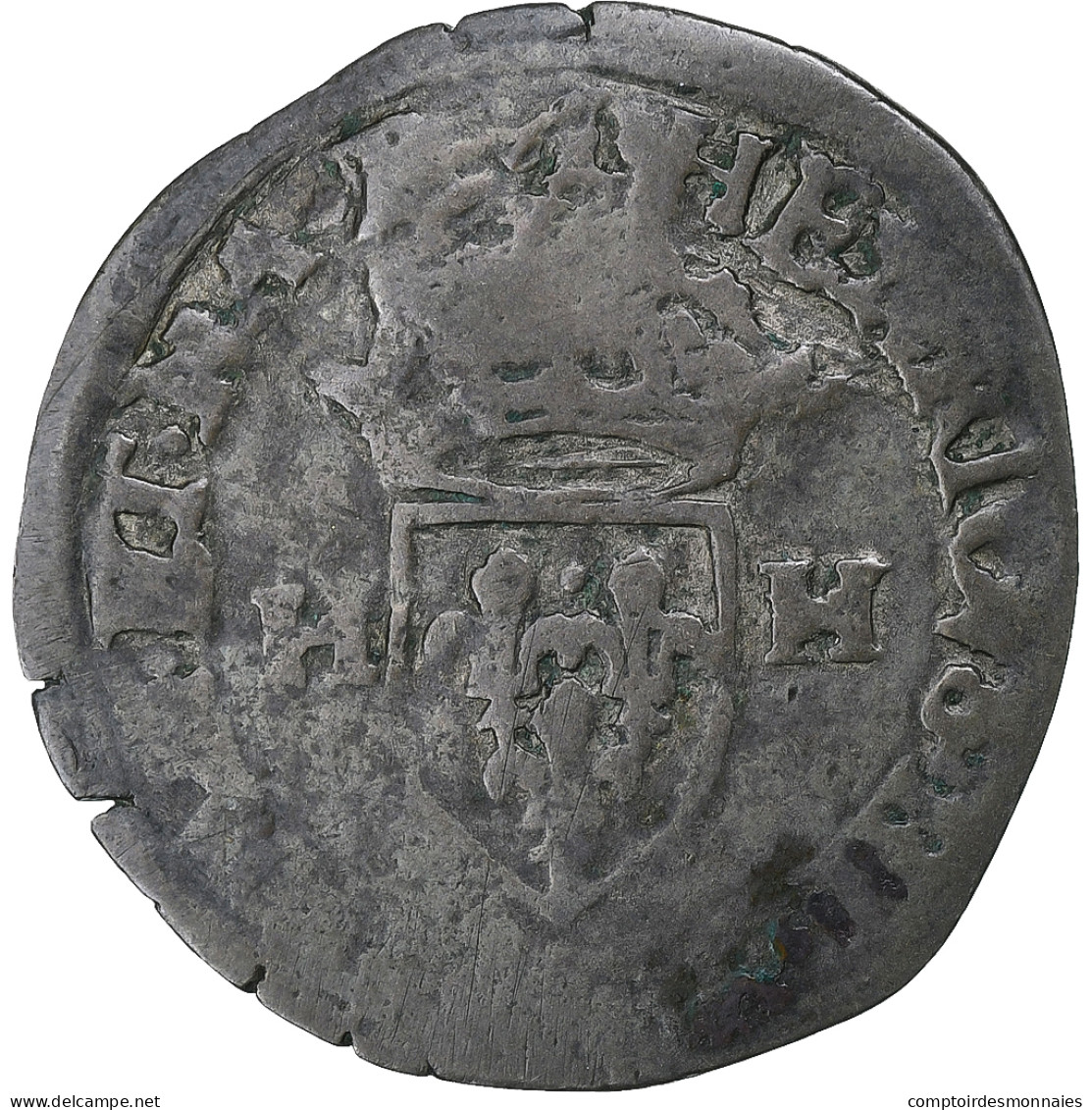 France, Louis XIII, Quinzain (Douzain Contremarqué), Billon, TB, Gadoury:21 - 1643-1715 Louis XIV The Great