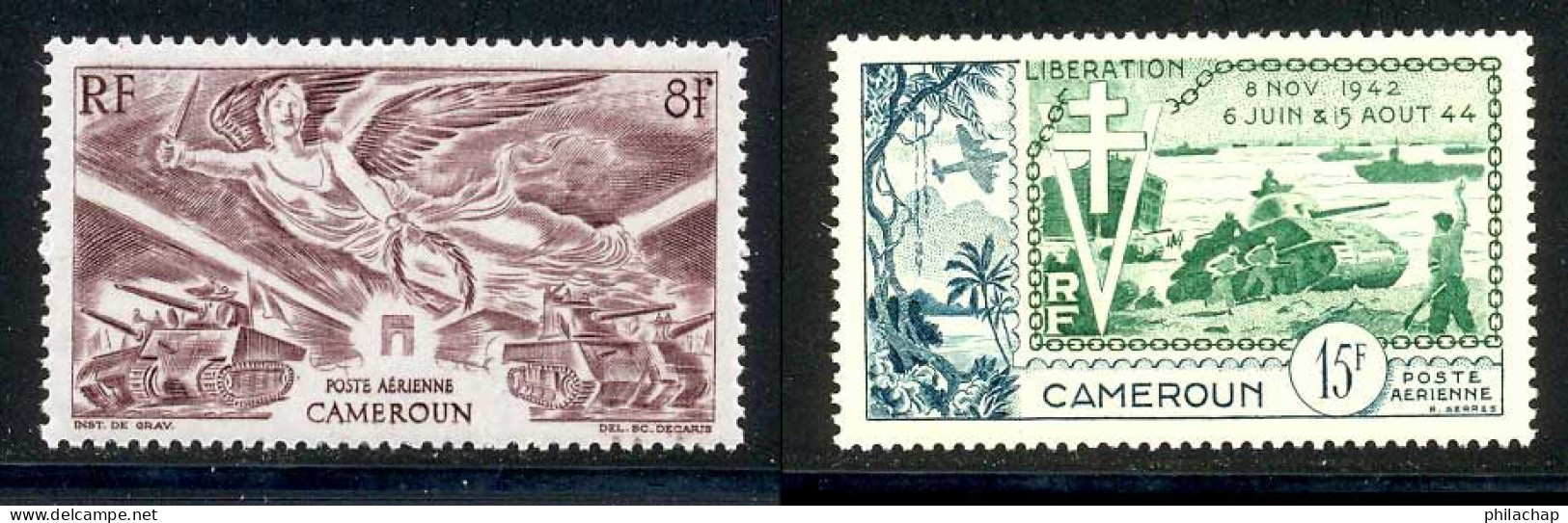 Cameroun PA 1954 Yvert 31 - 44 ** TB Bord De Feuille - Nuevos